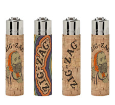 4 Pack Clipper Classic Large Pop Cover Zig-Zag Cork Refillable Lighter Fast Ship picture