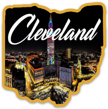 Cleveland Ohio Terminal Twer NBA All Star Game 2022 Digital Mural Die-cut MAGNET picture