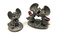 MOUSE FIGURINES: PEWTER 1983 Hallmark LITTLE GALLERY Vintage picture
