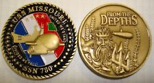 NAVY SUBMARINE USS MISSOURI SSN-780 MILITARY FROM THE DEPTHS CHALLENGE COIN picture