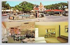 c1960s~Palms Motor Inn~Multi-View~Advertising Card~St. Augustine FL~Postcard picture