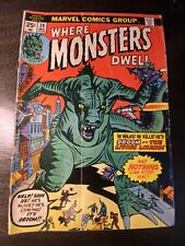 WHERE MONSTERS DWELL #28_MAY 1974 BRONZE AGE MARVEL HORROR picture