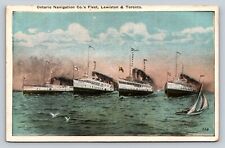 Antique Postcard Ontario Navigation Fleet Lewiston Tornonto Passenger SteamShips picture