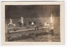 1930s Wooden toys Doll Horse Unusual interesting game Kids Germany antique photo picture