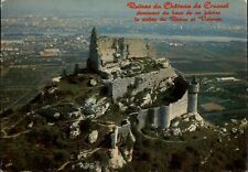Ruines du Chateau de Crussol France aerial view ~ postcard  sku367 picture