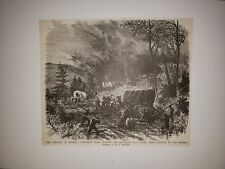 Campaign in Georgia Baggage Train Crossing Mountains Civil War 1896 Sketch picture
