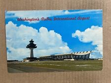 Postcard Washington DC Dulles International Airport Airplane Terminal Vintage PC picture