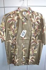 Kahala  Mens Large  Fabulous Coco Palm Vertical Band Print on Green/NWT picture
