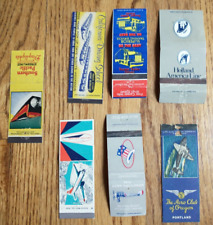 Transportation Airplanes Trains Trucks VTG Lot 7 Matchbook Covers Advertising picture