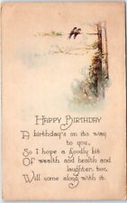 Postcard - Happy Birthday with Poem and Art Print picture