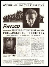 1929 Philco Screen Grid Radios Leopold Stokowski Philadelphia Orchestra Print Ad picture
