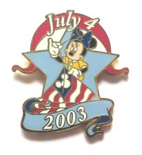 Disneyland CAST EXCLUSIVE pin: July 4th 2003 Minnie sewing the flag picture