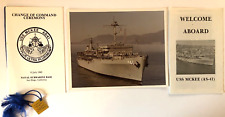 USS McKee 1985 WELCOME ABOARD + CHANGE OF COMMAND Pamphlets + Color Photograph picture