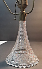 ANTIQUE ABP  cUT GLASS LAMP BASE 11.75 to top of Holder  took 8 