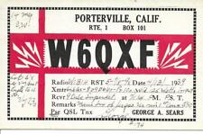 QSL  1939 Porterville  CA   radio card    picture