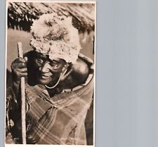 BASUTO WOMAN AFRICAN NATIVE real photo postcard rppc candid portrait sotho south picture