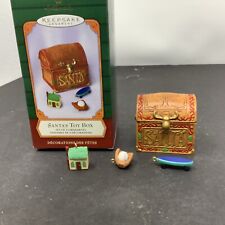 Hallmark Santa's Toy Box Keepsake Ornament Mini House Glove Skateboard Set of 4 picture