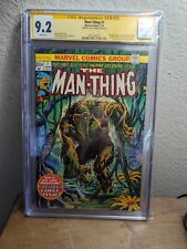 Man-Thing #1 CGC 9.2/NM- 1974 Signed By Roy Thomas 2nd App Howard the Duck  picture