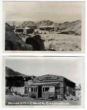 Pair Lot 2 Vintage 1940s Calico California Ghost Town Real Photo Postcards RPPCs picture