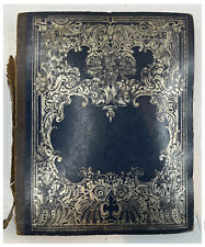 Antique Victorian Scrap Book of Engravings Etched Prints Good subject variety picture