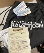 BATTLESTAR GALACTICA Galacticon Bag, EMP Tix, Exhibit Flyer+ 2003-2009 TV Series picture