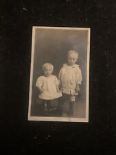 Antique Real Photo Postcard - Two Kids picture
