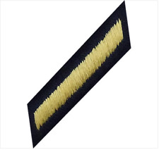 GENUINE U.S. ARMY SERVICE STRIPE HASH MARK: MALE - GOLD EMBROIDERED ON BLUE picture