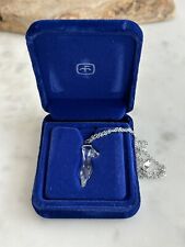 Original Vintage Franklin Mint Cinderella Glass Slipper Necklace Box Certificate picture