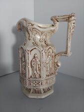 Vintage Gothic Ceramic Pitcher Apostle Religious Figures Symbols picture