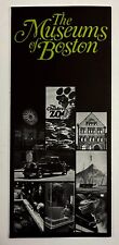 1975 Museums Of Boston MA Tourist Vintage Travel Brochure Transportation Zoo picture