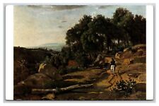 A View of Volterra Painting By Jean-Baptiste-Camille Corot UNP DB Postcard W21 picture