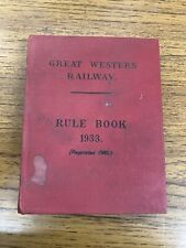 Great Western Railway Rule Book 1933 (Reprint 1945) picture