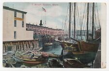 T. Wharf Boston Massachusetts Lithograph Posted 1908 Postcard picture