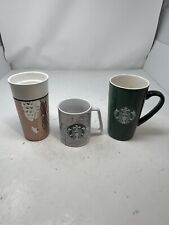 Nice Starbucks Coffee Co Mugs Lot Brew Pour Venti Grande Cups Set Of 3 picture