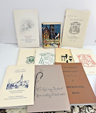 Lot of 18 Vintage Catholic Mass Event Booklets 1970s & 1980 Pope & Cardinals picture