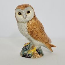 Vintage Beswick of England Painted Porcelain Barn Owl Figurine 4.5