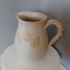Vintage Country Original Stoneware Pitcher Beige Made In Columbia picture