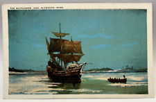 The Mayflower, 1620, Plymouth, Massachusetts MA Vintage Postcard picture