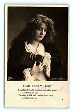 Lead Kindly Light Postcard 1905 Woman Holding Bible in Hand McCrum 1905    pc50 picture