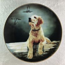 ANTICIPATION Plate Debbie Claussen Golden Retriever Geese Very Rare HTF Signed picture