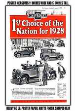11x17 POSTER - 1928 Chevy Model Line picture