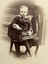 Lowell Massachusetts Cabinet Photo Victorian Boy Dress Frock Gilchrest 1880 picture