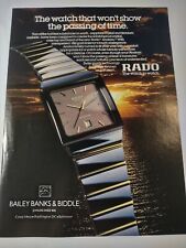 Bailey Banks Rado Watch Show Passing of Time Vintage 1980s Print Ad Houston picture