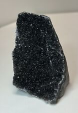 Black Amethyst AAA Druze Cluster Geode Sugar Quartz Cut Base Uruguay picture