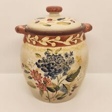 Certified International Biscotti Cookie Canister Pamela Gladding Floral 7” Tall  picture