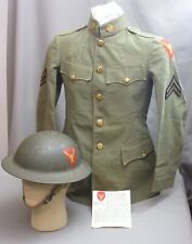 U.S. Pre-WWII 12th Div. (PHILIPPINE DIVISION) ID'd TUNIC & 1917 A1 Helmet picture