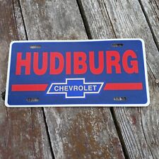 CAR DEALERSHIP LICENSE PLATE: Hudiburg Chevrolet (plastic) picture