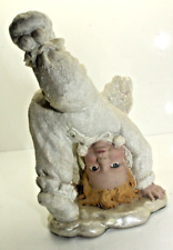 Vintage Snow Angel Collectables For Me Hand Stand Baby Glitter Wing Resin Cherub picture