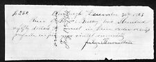 1863 Jabez Knowlton* Newburgh, ME General Store $250 Loan ? Receipt to Barssey ? picture