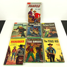 Vintage Popular Library 1950's 7-pc Western Americana Paperback Book Lot picture